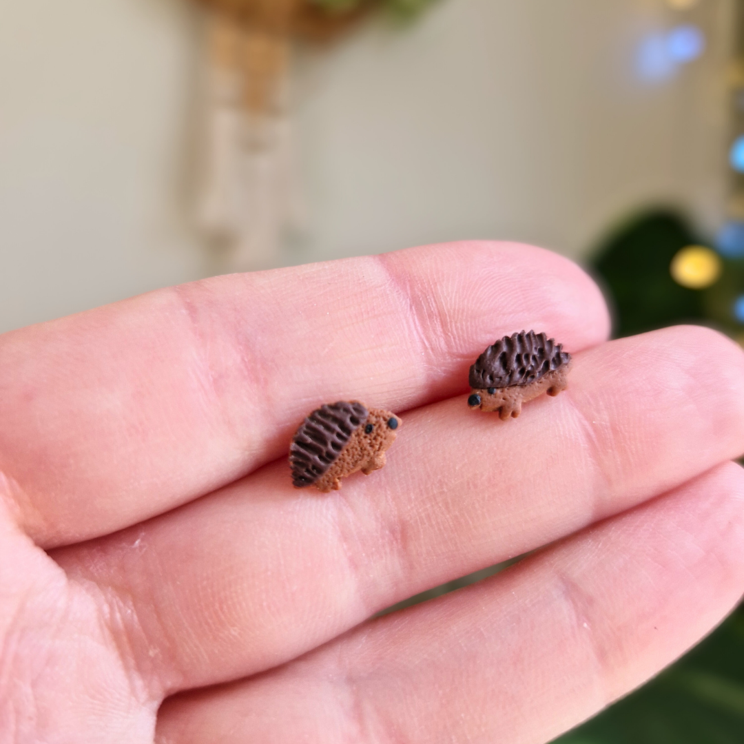 Teeny Hedgehog Studs Earrings