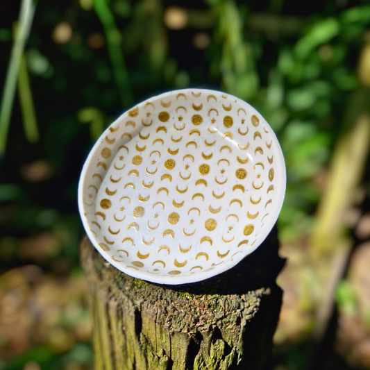 Gold Moon Phases Trinket Dish