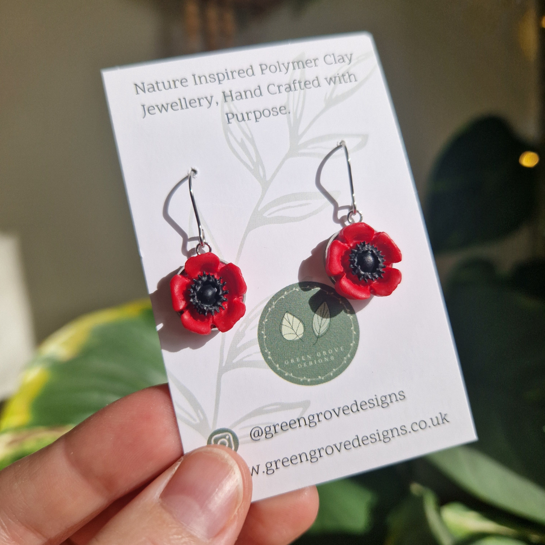 Poppy Drop Earrings - 30% to the Poppy Appeal