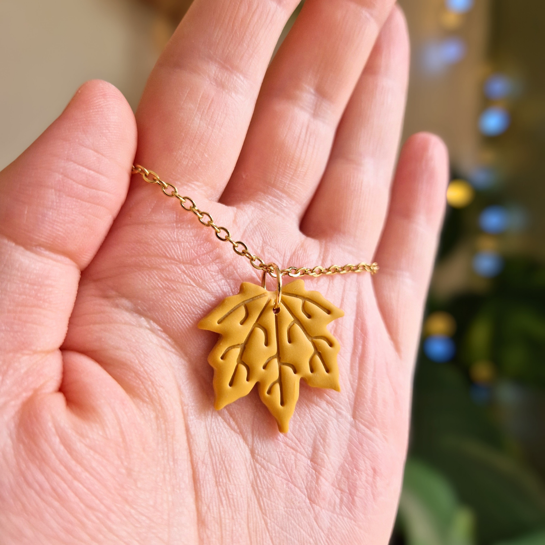 Maple Leaf Necklace | 20" Chain