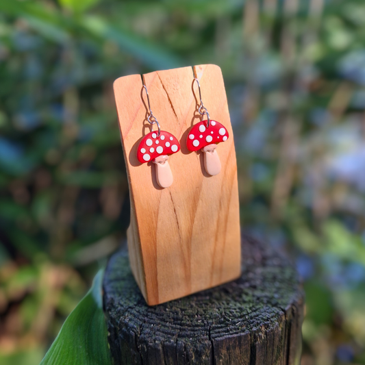 Toadstool Hook Earrings