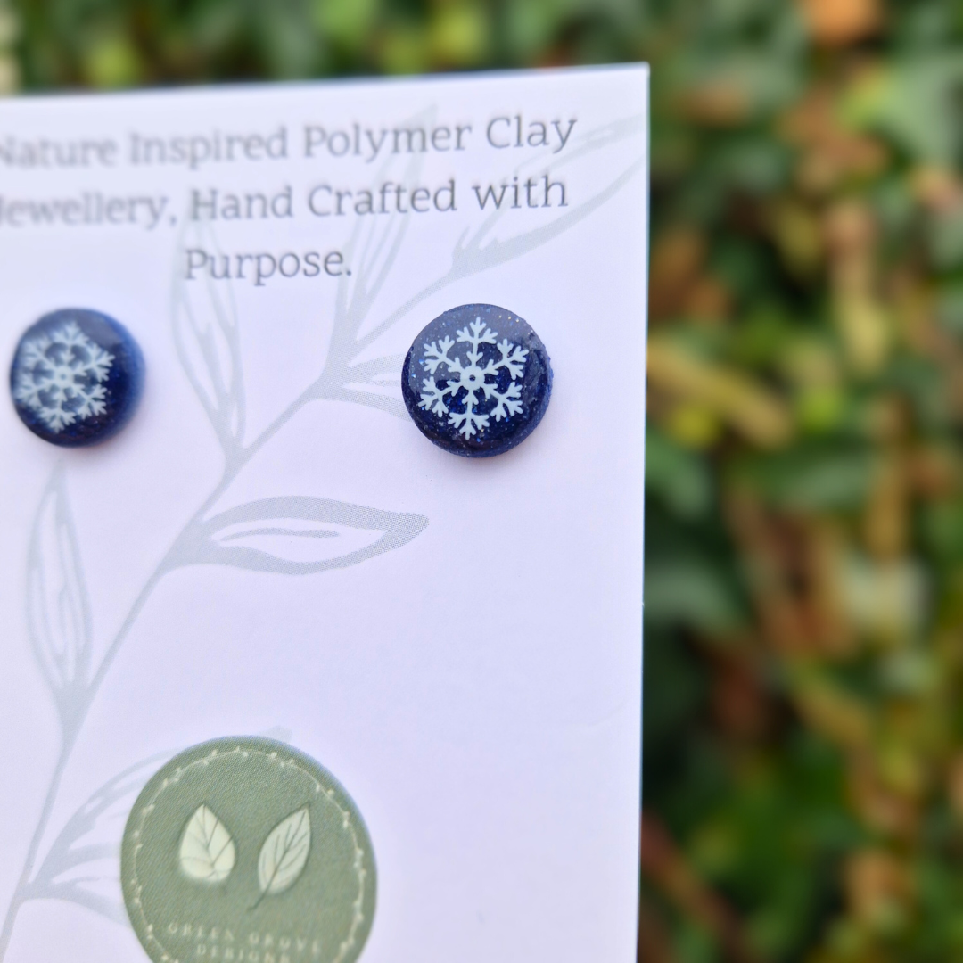 Teeny Snowflake Studs (3 Sizes)