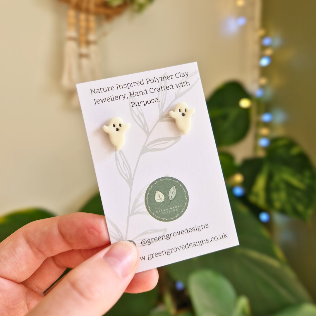 Glow in the Dark Ghost Stud Earrings