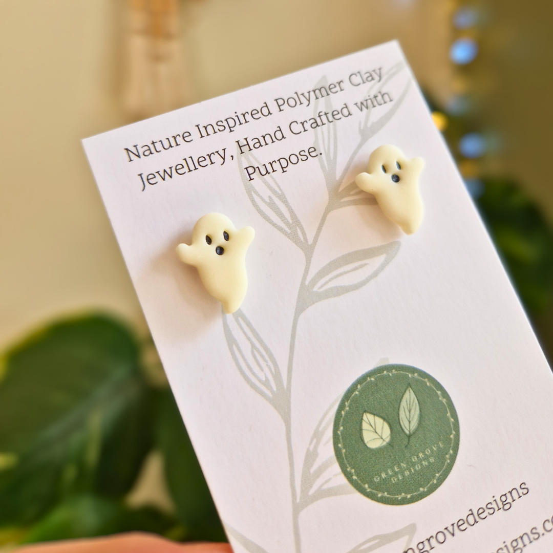 Glow in the Dark Ghost Stud Earrings