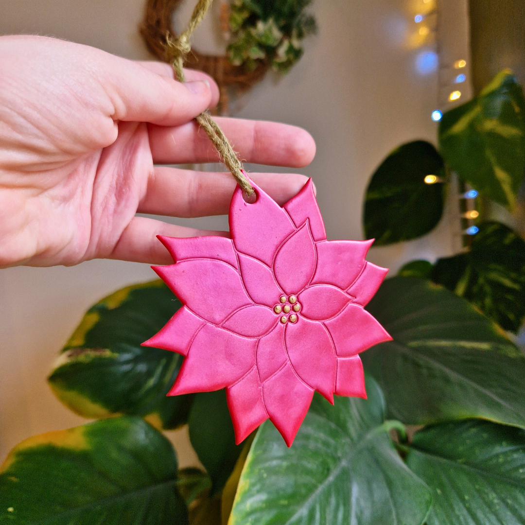 Winter Poinsettia Christmas Decoration