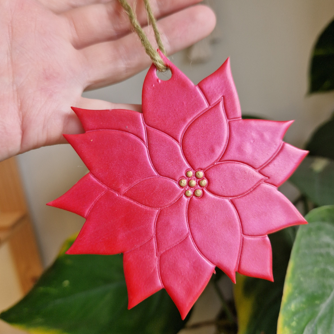 Winter Poinsettia Christmas Decoration