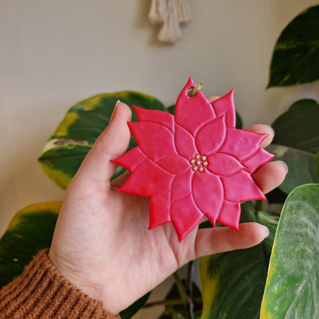 Winter Poinsettia Christmas Decoration