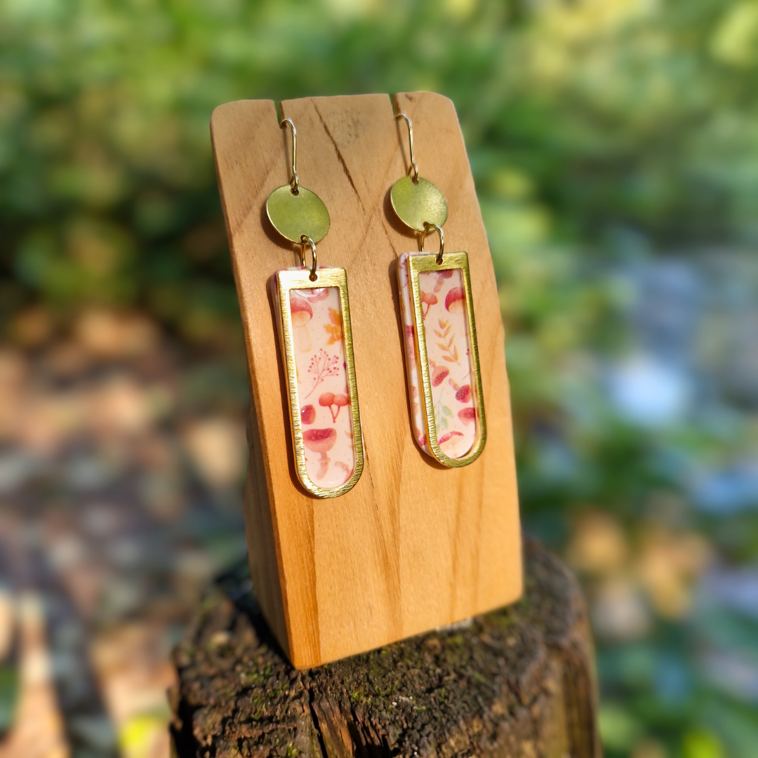 Foraging Pattern Statement Hook Earrings (2 options)