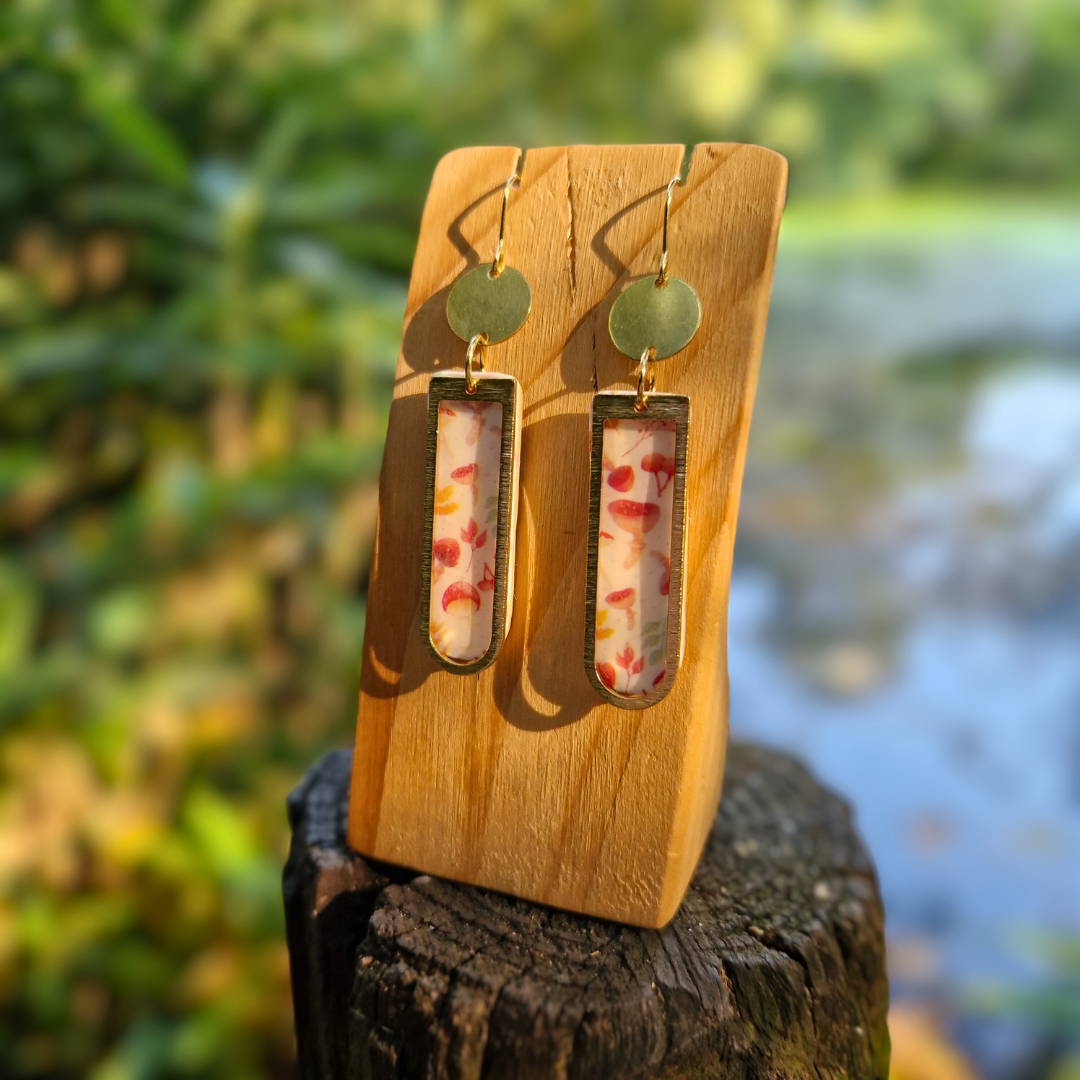 Foraging Pattern Statement Hook Earrings (2 options)