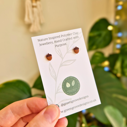 Teeny Acorn Stud Earrings
