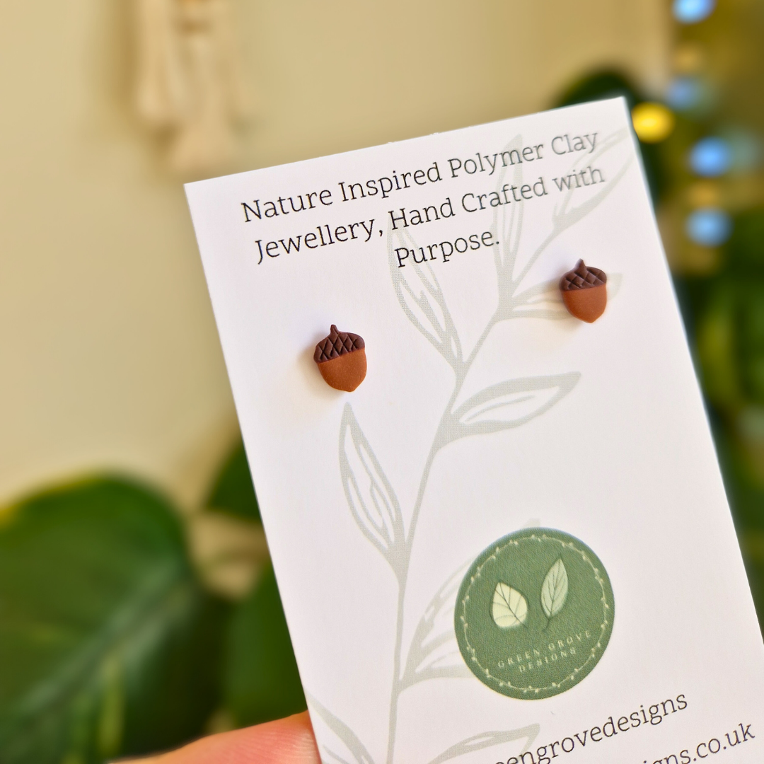 Teeny Acorn Stud Earrings