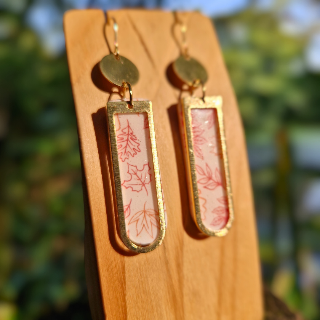 Autumn Leaf Statement Hook Earrings