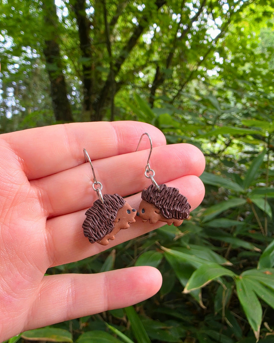 Intricate Hedgehog Drop Earrings