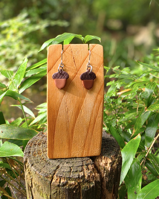 Autumnal Acorn Drop Earrings