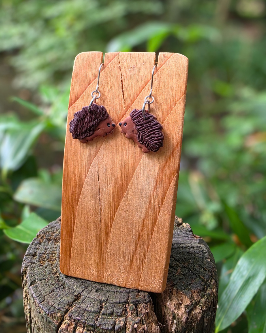 Intricate Hedgehog Drop Earrings