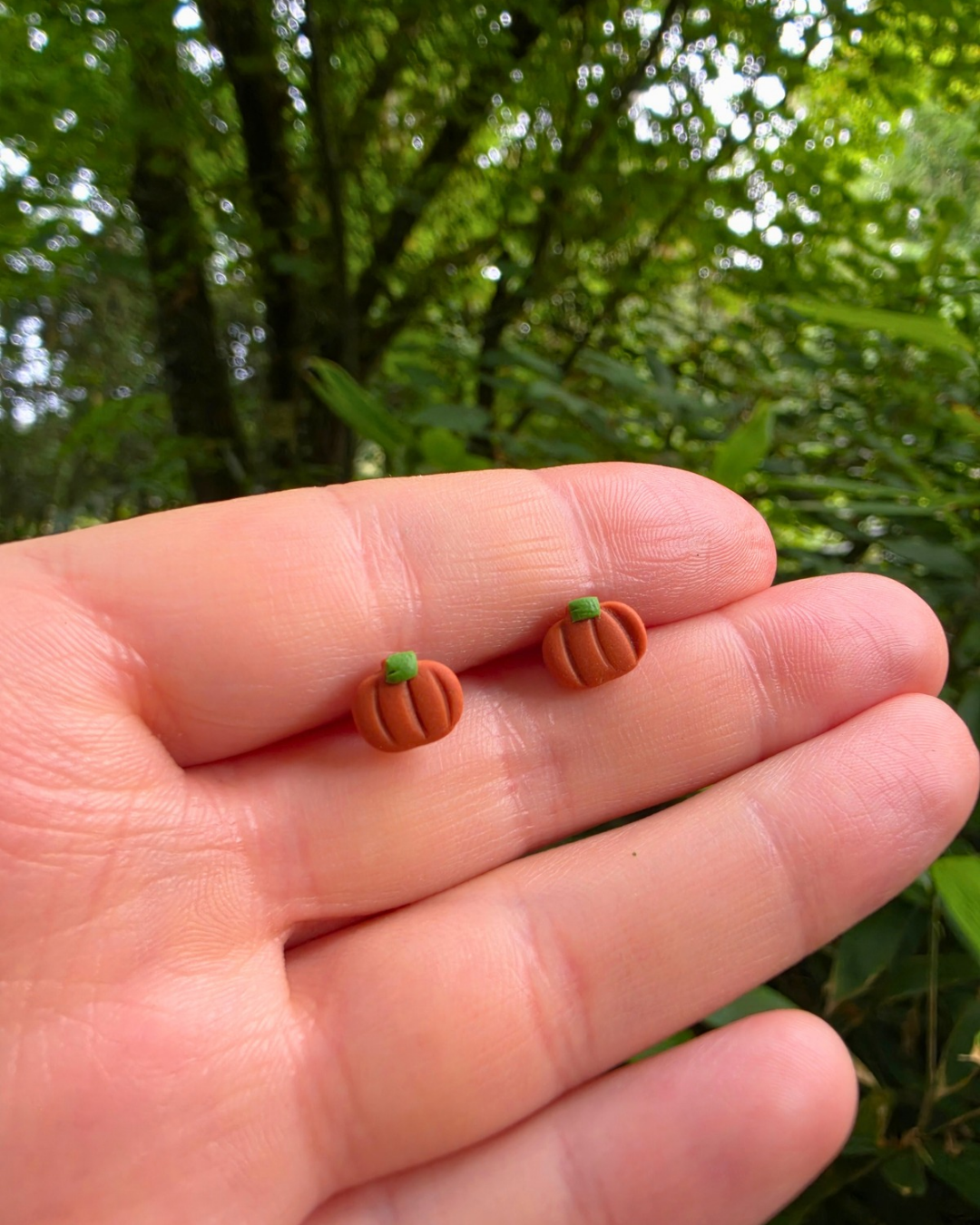 Teeny Pumpkin Studs