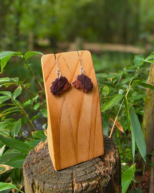 Intricate Hedgehog Drop Earrings
